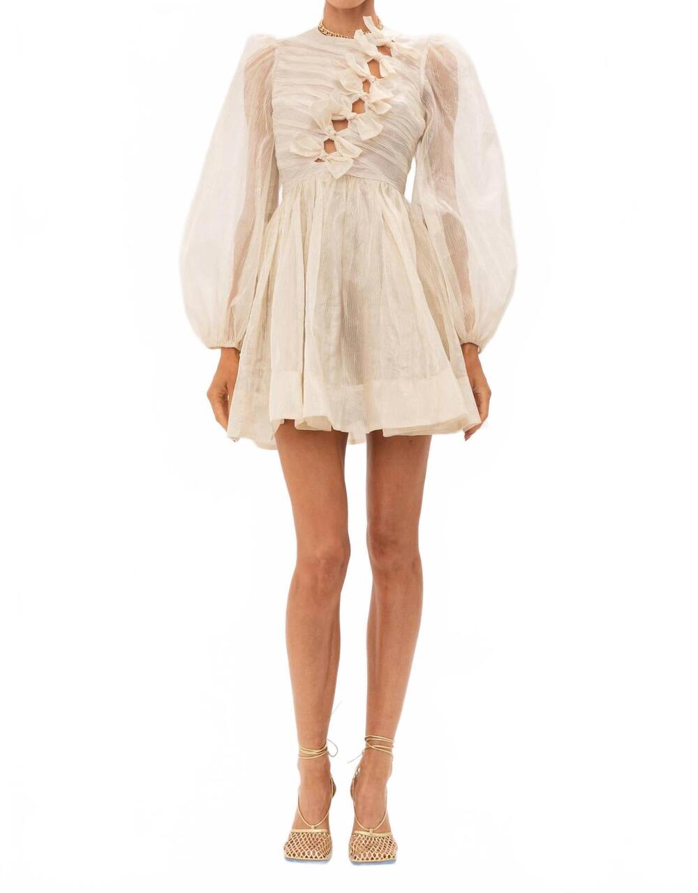 NEW SOFIE THE LABEL blaire bow dress in white